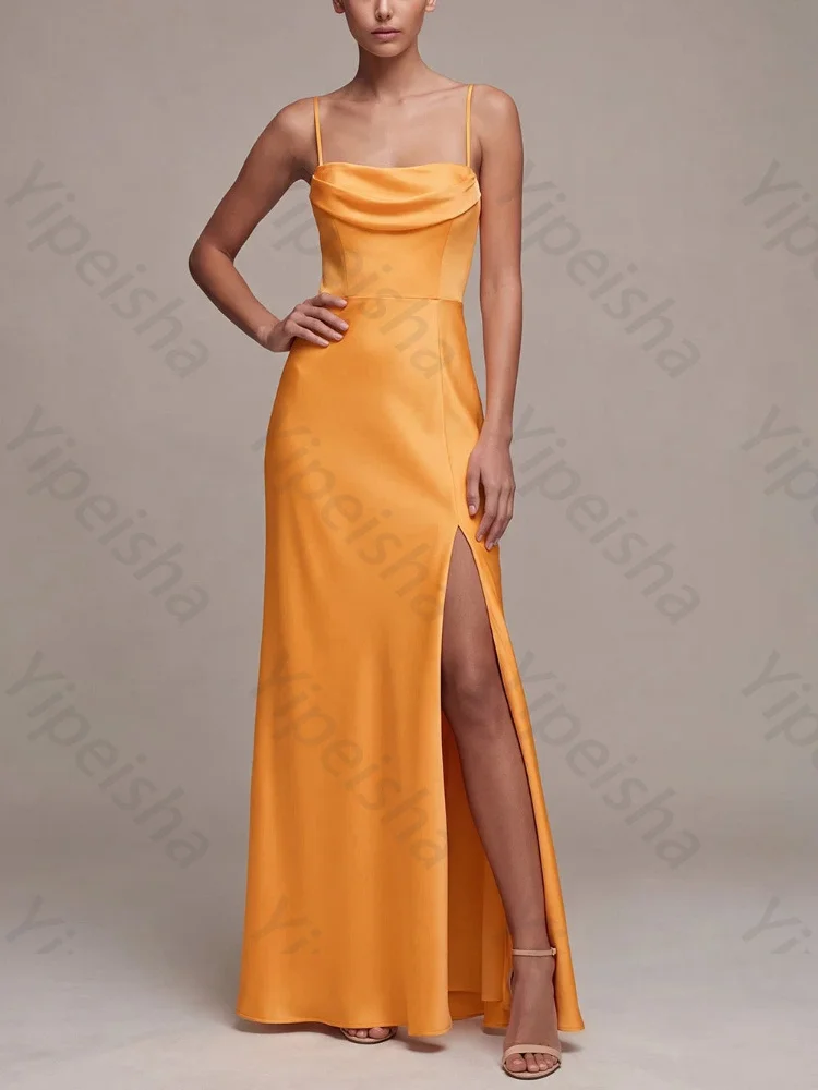 Customized Spaghetti Straps Mermaid Ruched Sleeveless Evening Dresses Sexy Backless Celebrity Dress High Quality Prom Party Gown