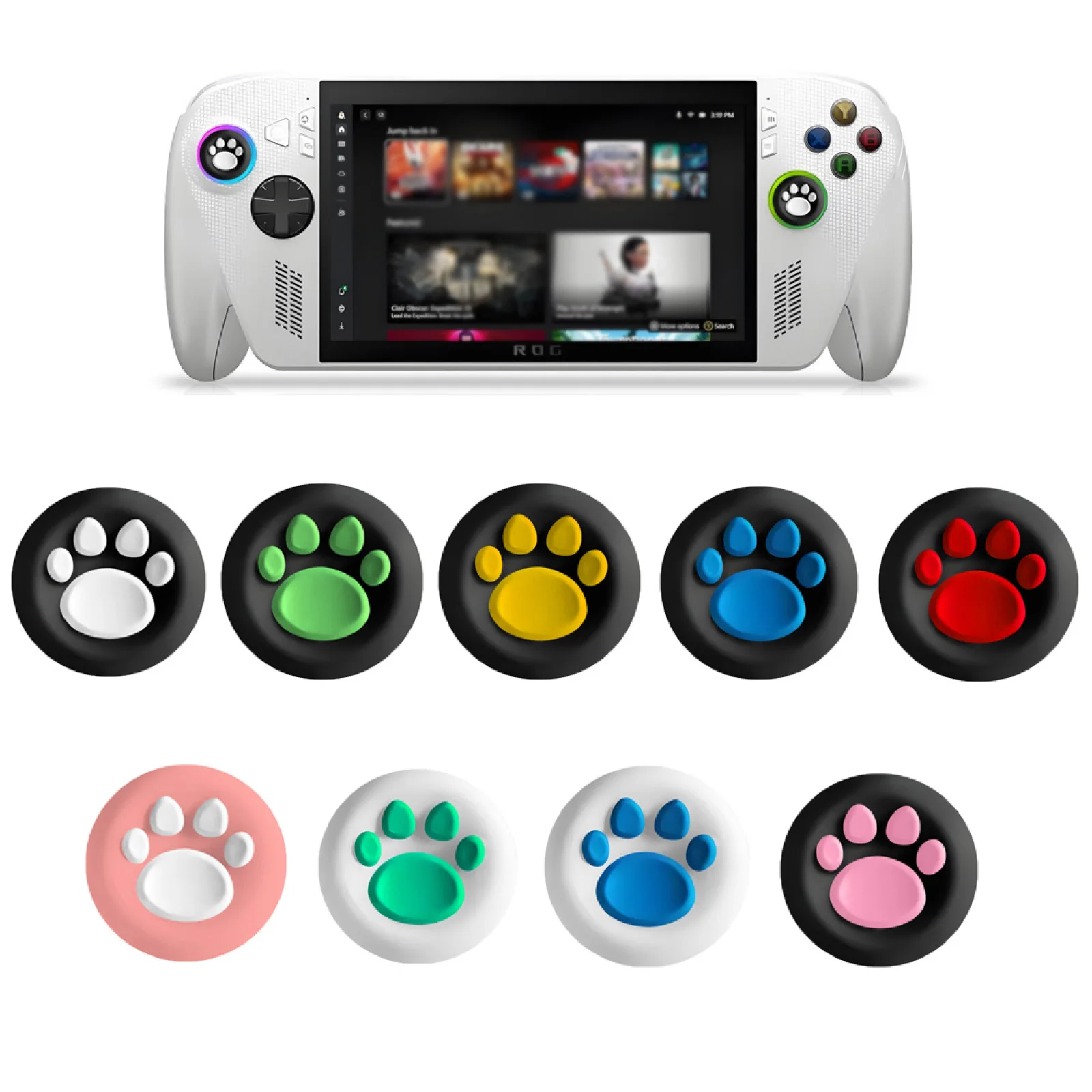 2 Pcs Silicone Joystick Grip Caps For Rog Xbox Ally/Rog Xbox Ally X Controller Rocker Anti-Slip Cover,Soft & Comfortable Design