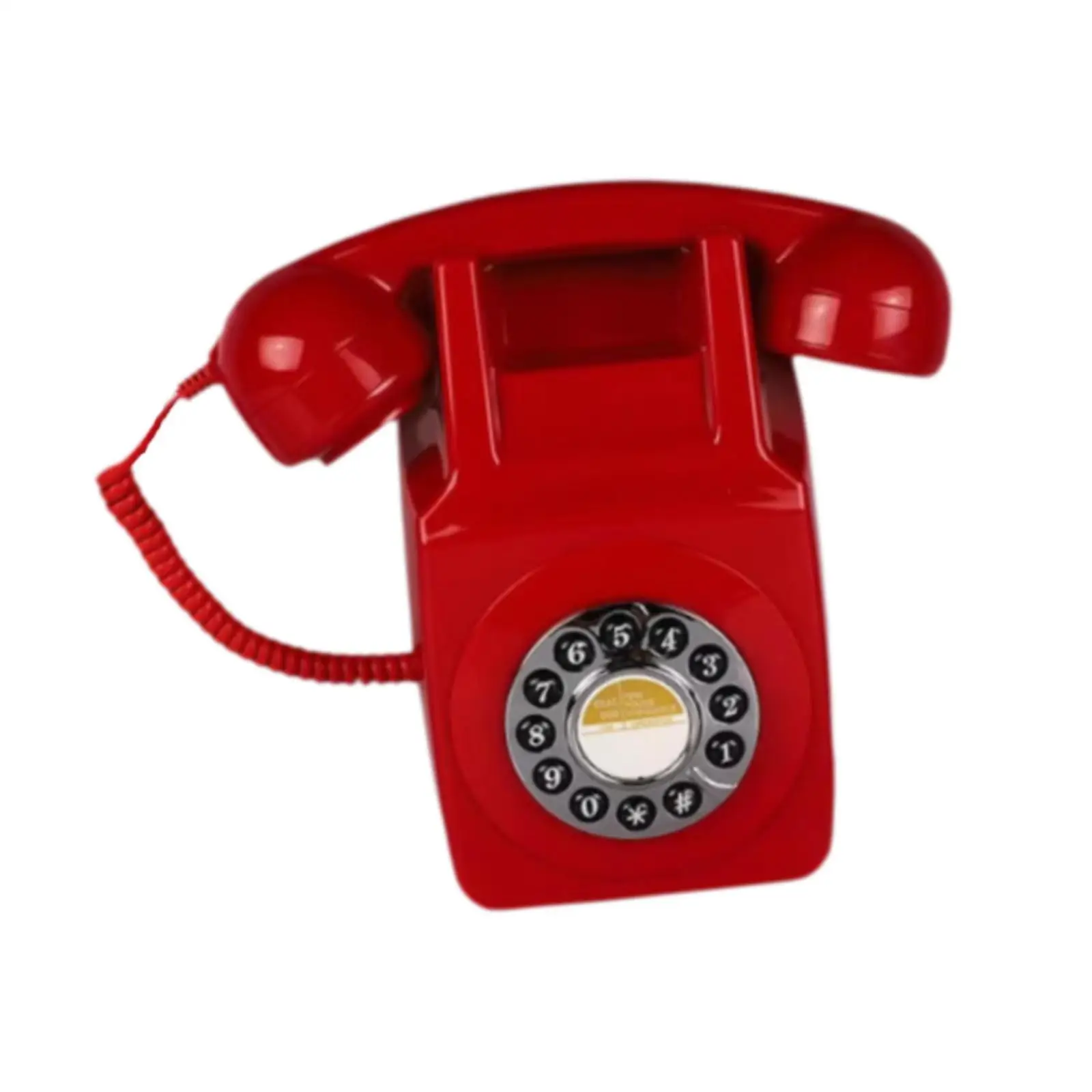 Retro Wall Landline Phone Antique Style Corded Telephone Vintage Fixed Phone for Birthday Party Gift Family Cafe