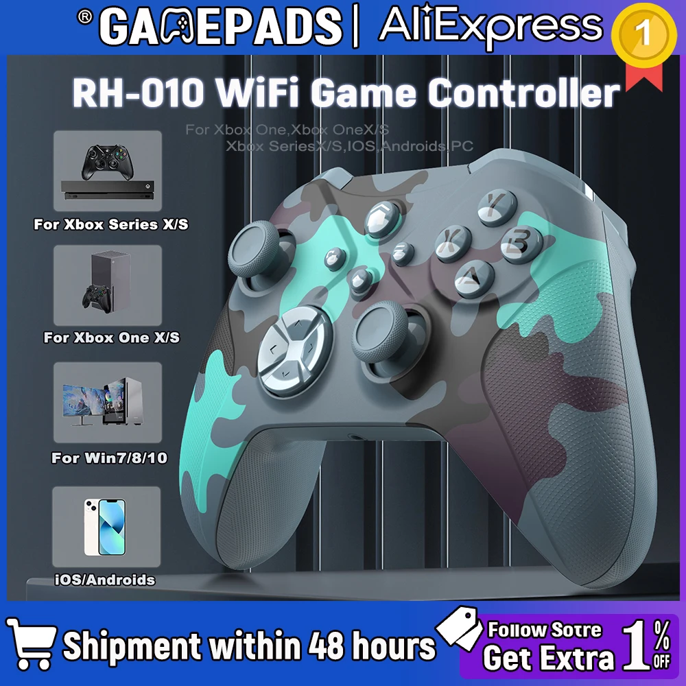 WiFi Wireless Controller For Xbox Series X/S/Xbox One PC Turbo, Motor Vibration Wake Up Gamepad 6-Axis Joystick Xbox Controller