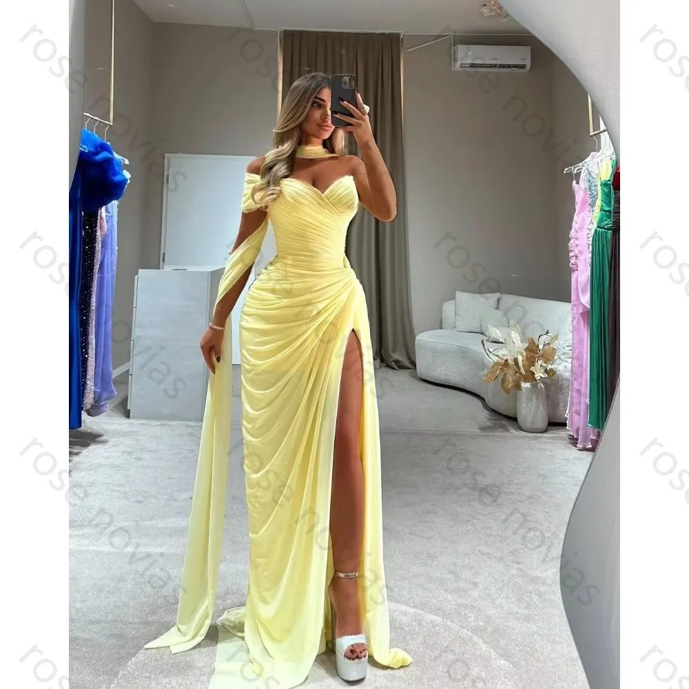 Customized Chiffon Evening Dresses Sweetheart Sexy Slit for the Floor-Length High Quality for Bespoke Occasion Party Dress