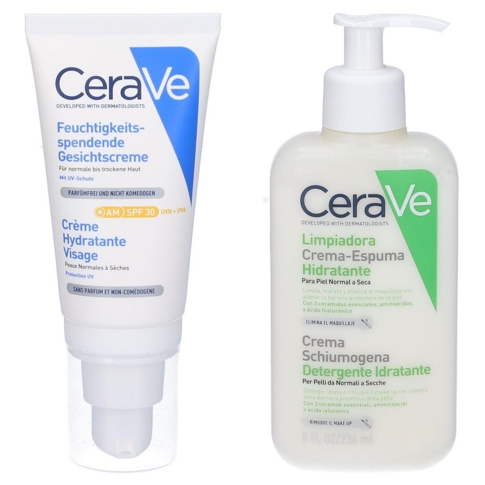 CeraVe Detergente crema-schiuma idratante Deterge ed Idrata Con 3 cera