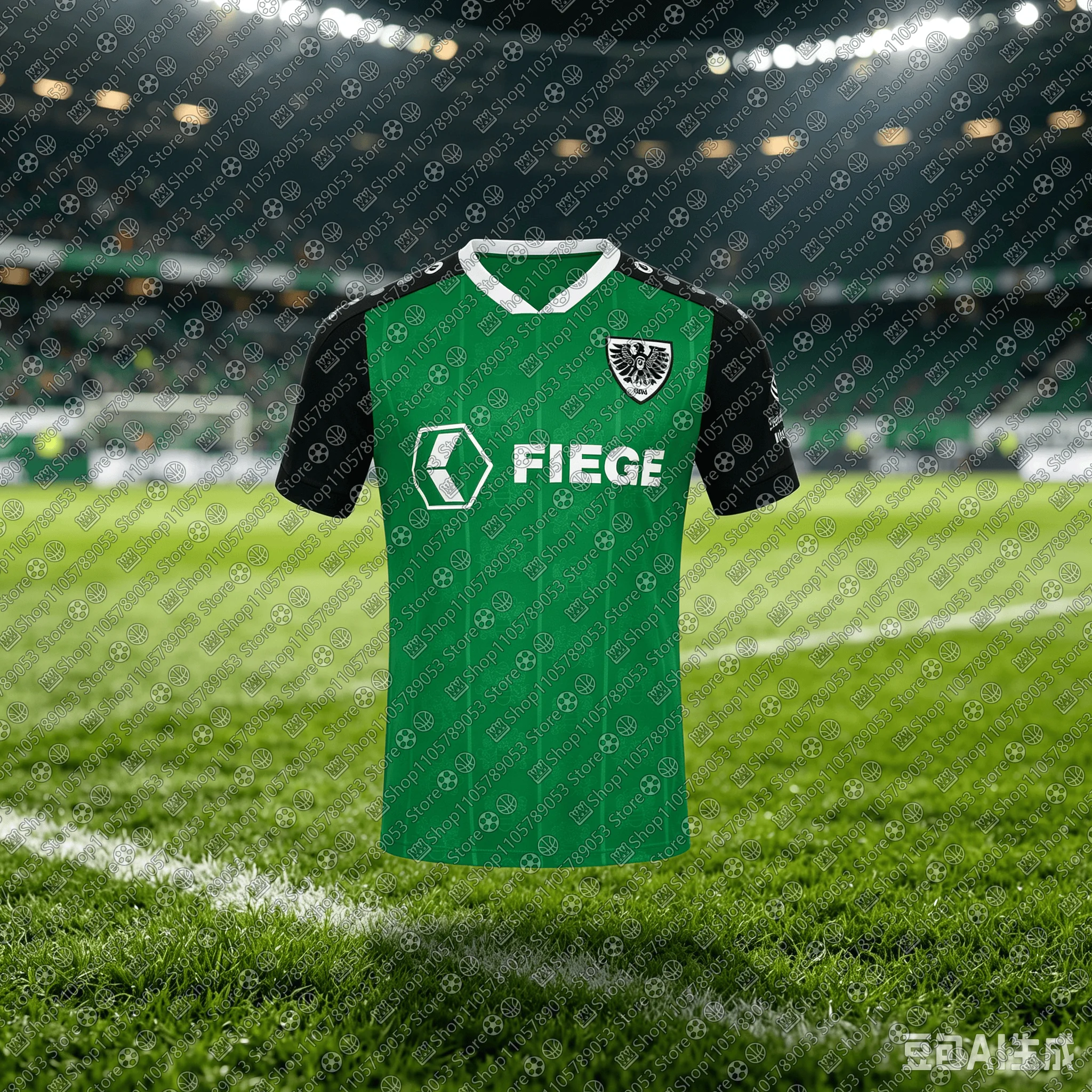 26-27 Maillot de football respirant pour hommes, enfants, garçons, adultes, sport, jeu, P-Préussen M-Münster, domicile, entraînement masculin, Allemagne