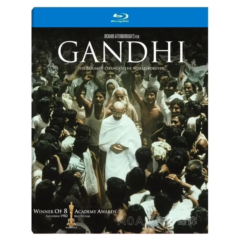 Gandhi, biopic primé en 1982, version chinoise, française et thaïlandaise, DVD Blu-ray haute définition