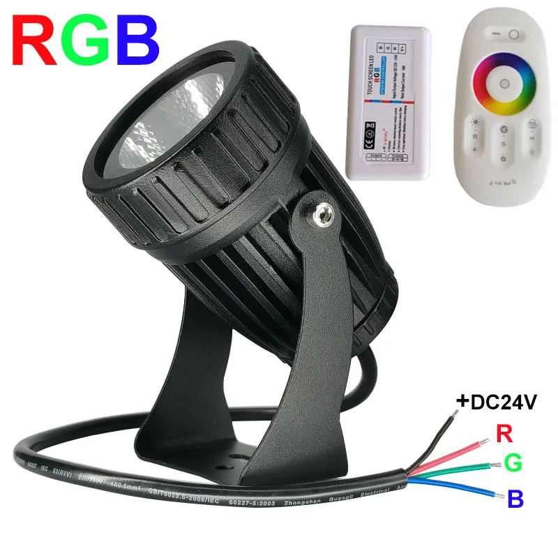 RGB LED COB éclairage de jardin 20W extérieur pointe pelouse lampe étanche éclairage jardin chemin projecteurs LED jardin pelouse lampe