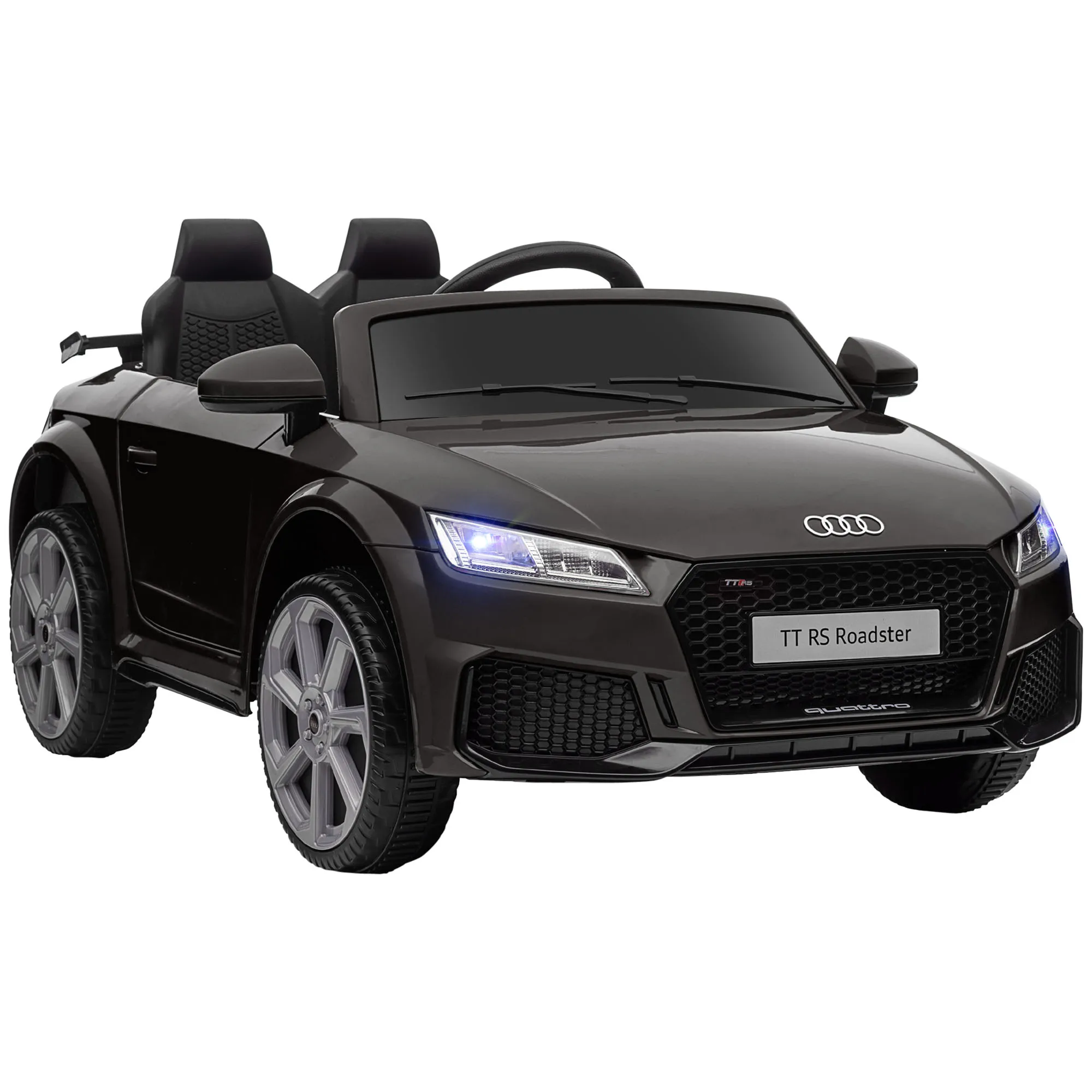 Voiture électrique Homcom pour enfants de 3 ans et plus, Audi TT, voiture électrique pour enfants 12V avec vitesse de 3 km/h, télécommande, 102x60x44 cm