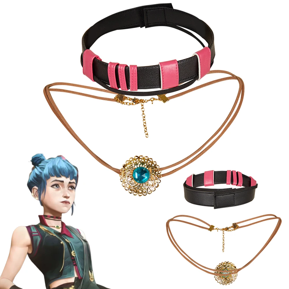 Collier ras du cou en poudre pour jeunes Arcane Jinx, jeu LoL TV 2, accessoires de Costume fantaisie, accessoires pour femmes adultes, cadeaux féminins, 2024