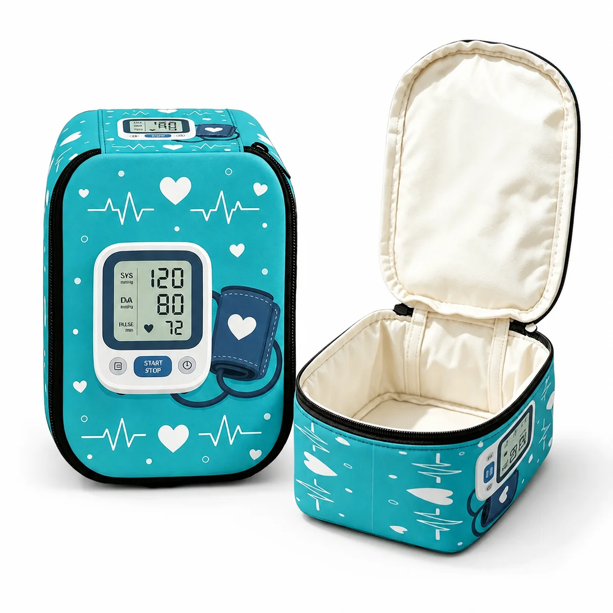 Sac de rangement pour tensiomètre, étui portable à fermeture éclair pour la maison et les voyages, organisateur d
