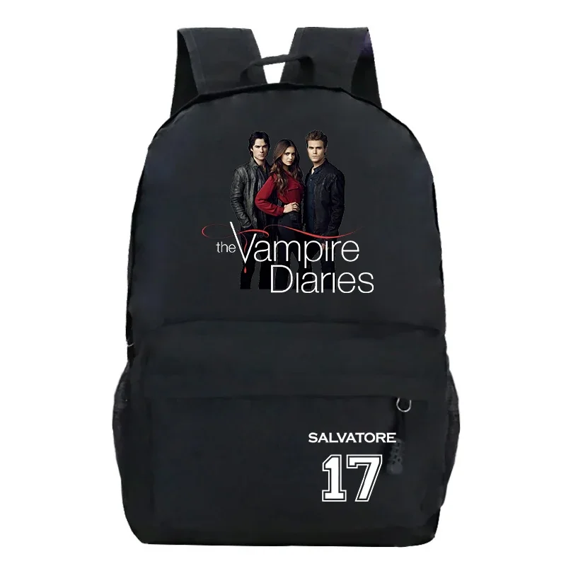 Sac à dos d'école The Vampire Diaries, sacs d'école graphiques pour étudiants, sacs d'école légers pour garçons et filles, sac de voyage, Mochila