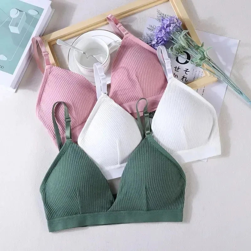 Soutien-gorge sexy pour femme avec armatures, lingerie push-up, soutien-gorge à bonnets triangulaires de style français, haut en maille, lingerie féminine, bralette