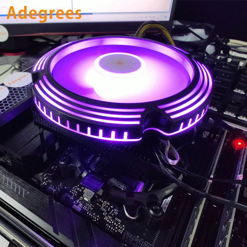 Refroidisseur de processeur ARGB, 4 caloducs, 120mm, processeur PC AM4, ventilateur CPU pour Intel LGA 1366, 1155, 1156, 1700, 2011, X99, X79, AM3, AM5, Ventilateur