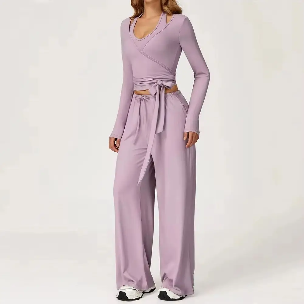 Ensemble de Yoga pour femmes, 2/3 pièces, vêtements de sport, Push Up, vêtements d'entraînement, vêtements de sport, Legging, soutien-gorge de Fitness, haut court, combinaisons de sport à manches longues