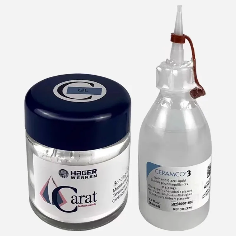 Poudre de glaçage en brique dorée, consommables pour technicien dentaire Denspar Himmela, produits de matériel médical, outils, équipement de laboratoire