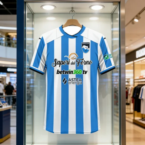 Maillot de football Pescara Calcio 2025-26 domicile imprimé en 3D pour adultes et enfants, T-shirt Athleisure familial, séchage rapide, doux, pour l'été