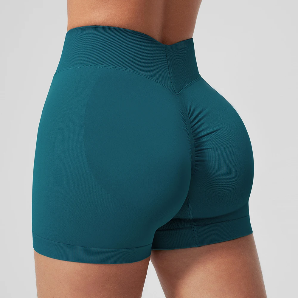 Shorts de yoga sans coutures pour femmes, taille haute, shorts de sport pour l'entraînement, fitness, yoga, effet push-up, short de sport pour femmes, gym, course à pied, vêtements de sport.