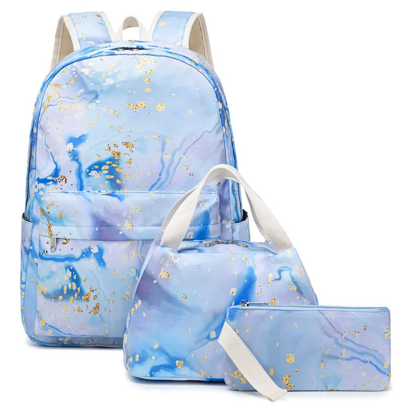 3 pièces sacs d'école pour adolescents filles école sac à dos ensemble sac à dos mignon livre sac étanche sac d'école avec sac à déjeuner trousse à crayons