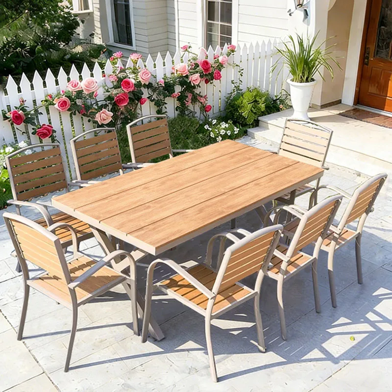 Ensembles de meubles de jardin modernes en bois, ensembles de meubles de jardin d