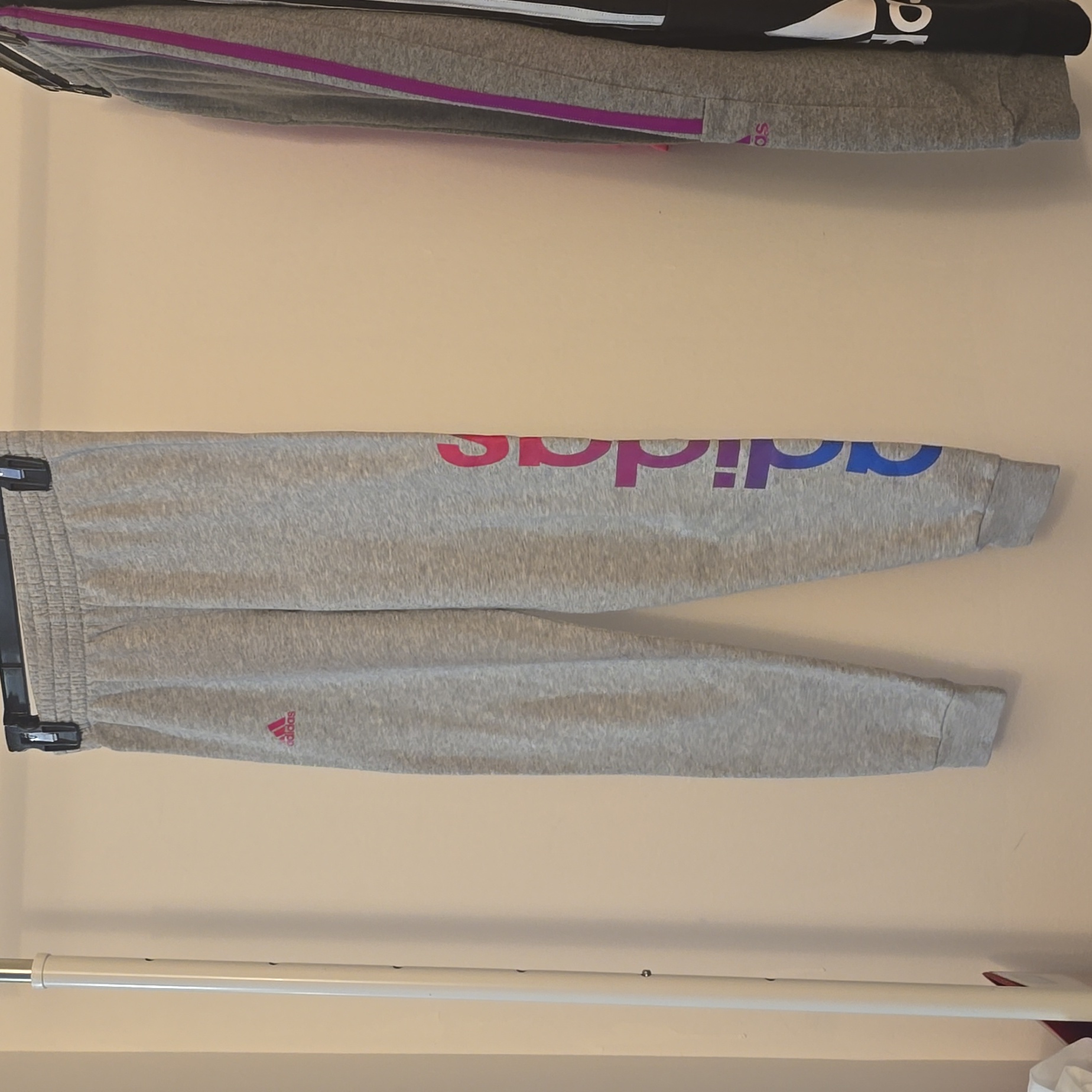 Adidas Shirts & Tops | Girls Gym Wear Sweats | Color: Gray/Pink | Size: Mg