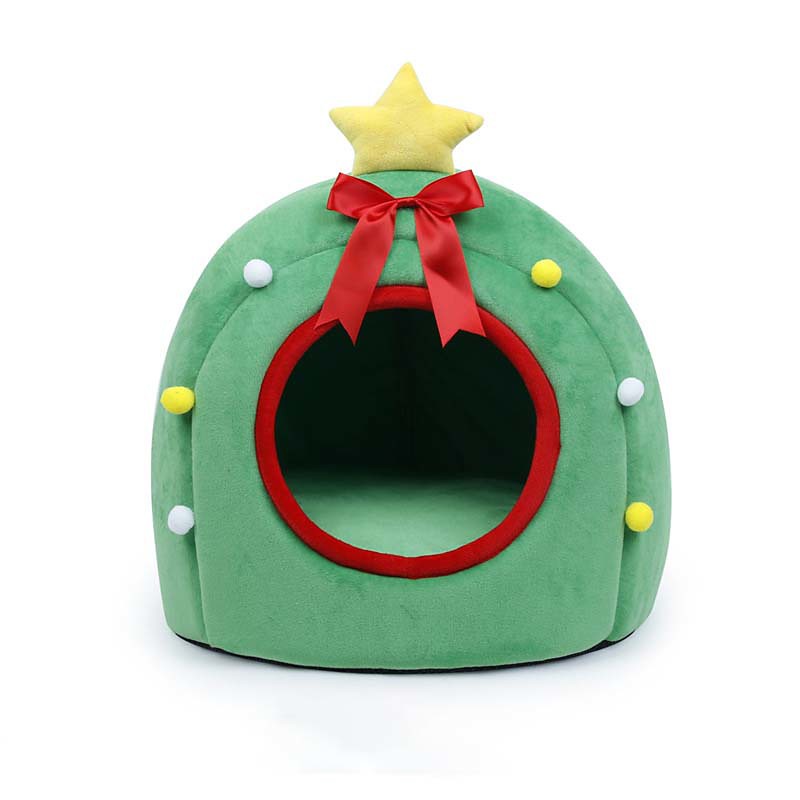 Christmas Tree cat litter Dog litter Autumn and Winter warm pet litter Gift box Cat house pet supplies Teddy pet bed