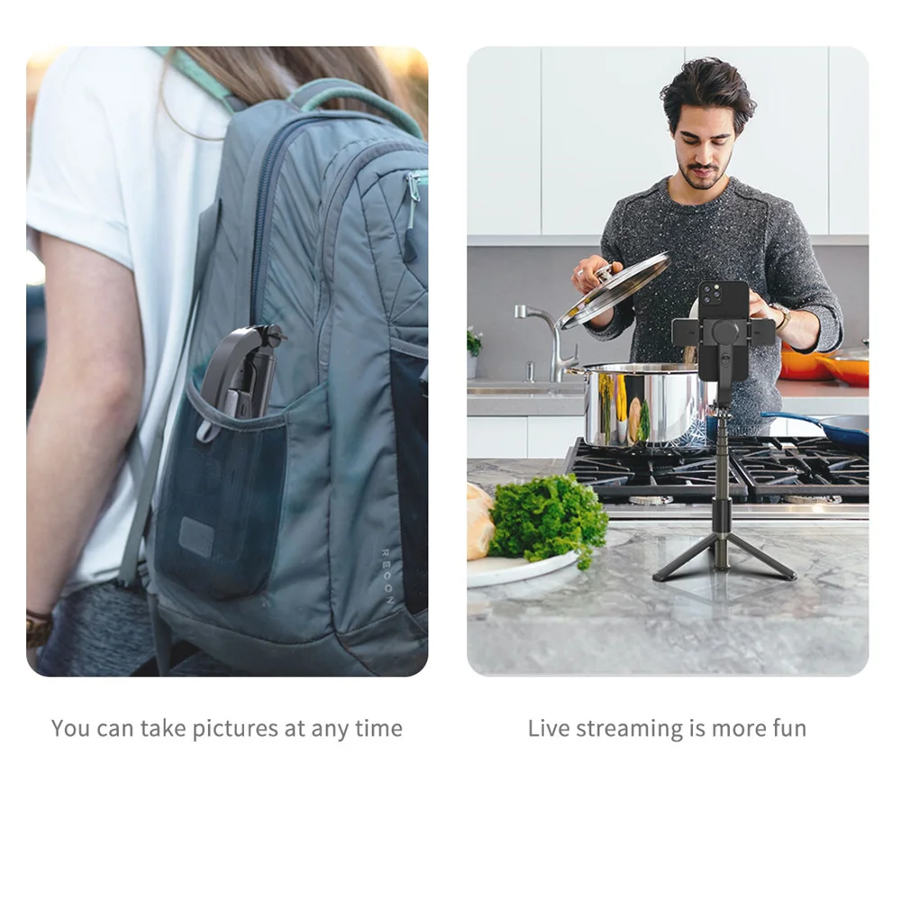 NEW Handheld Gimbal Smartphone Bluetooth Handheld Stabilizer with Tripod Selfie Stick Folding Gimbal for Smartphone iPhone