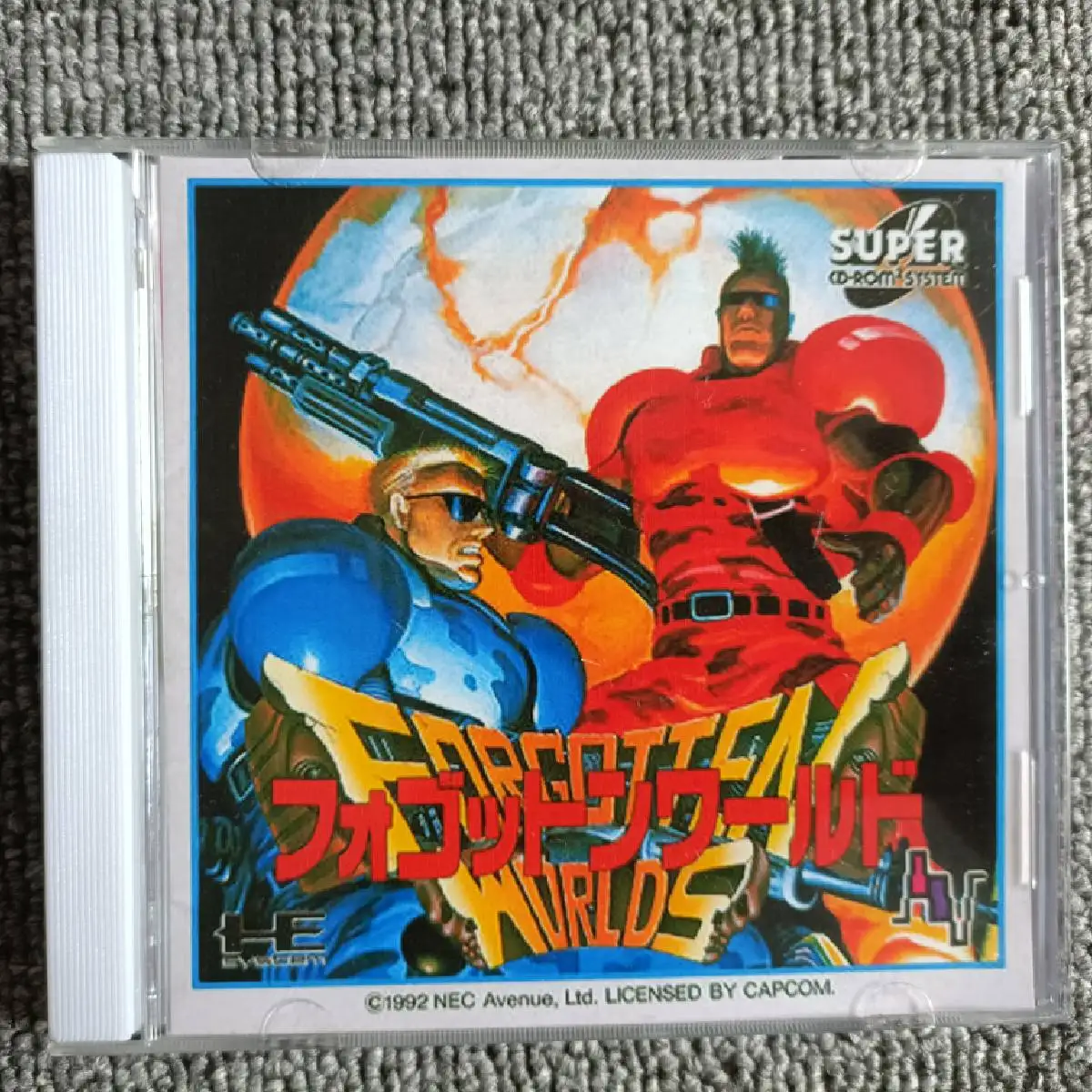 PC engine Copy Disc Game Forgotten Worlds with manual Unlock pceConsole Game Optical Drive Retro Video Game Direct Reading Game