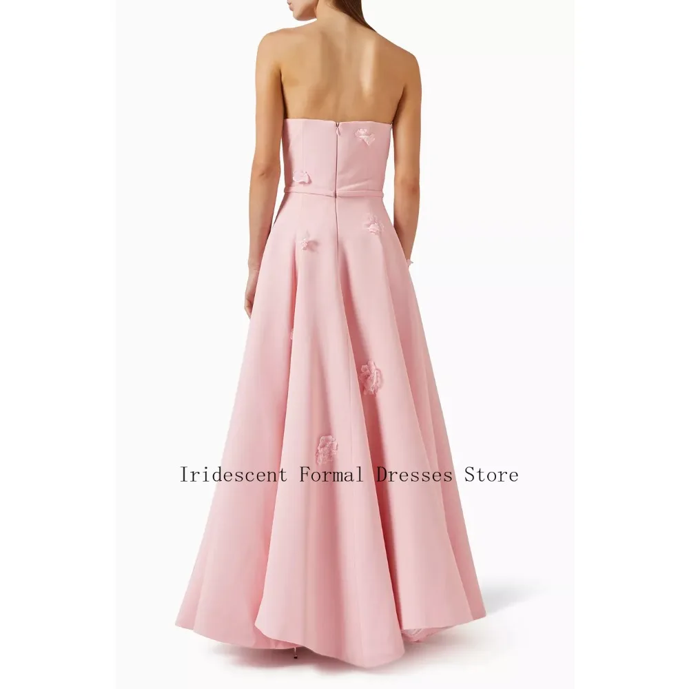 Customized 3D Florals Evening Dresses Ruched Luxury Cocktail Party Dress Corset Long Elegant Prom Gowns for Women 2026 Bespoke