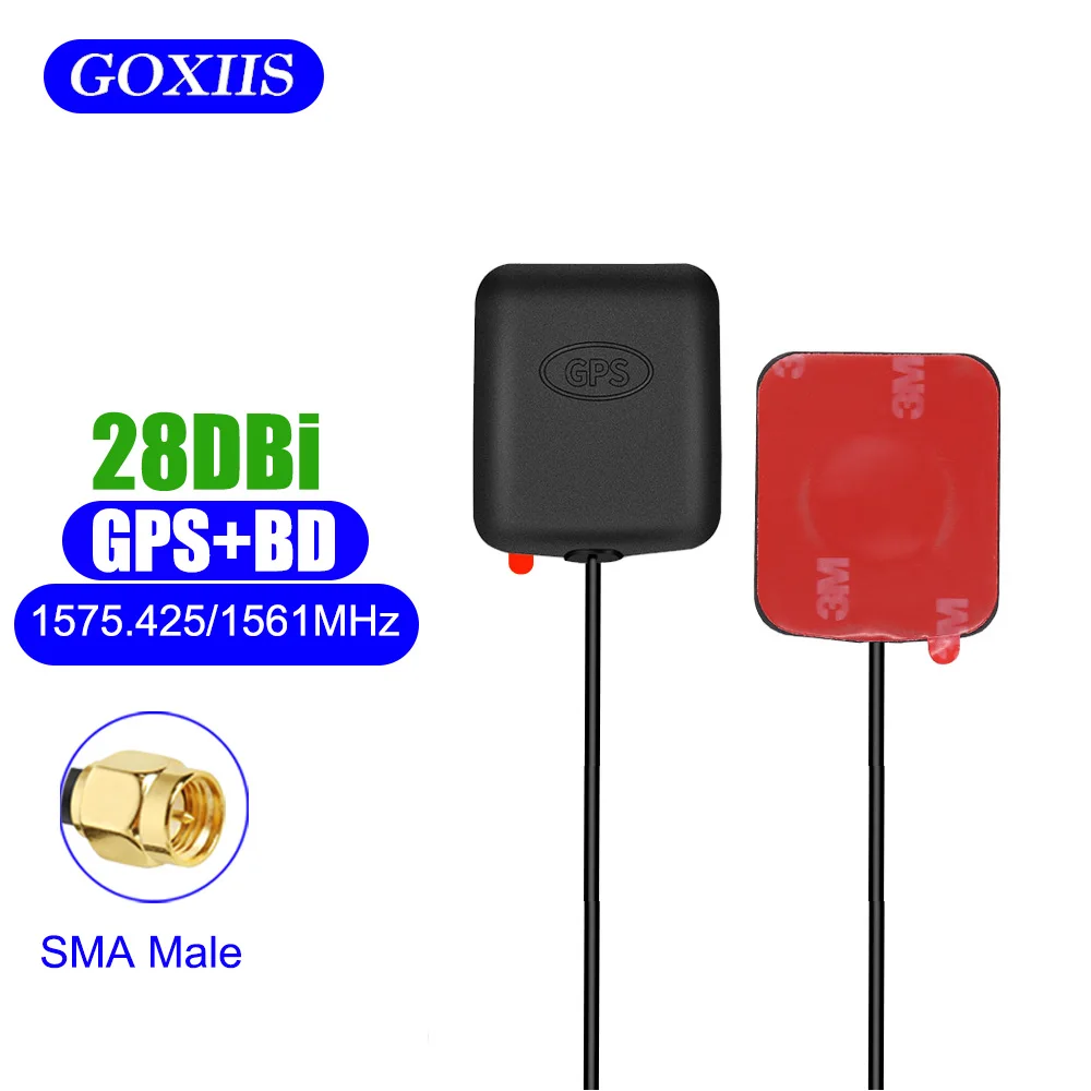 GPS+DB dual band Antenna 28dBi Gain SMA Connector GPS DB Receiver Auto Aerial Adapter for Car Navigation Player Antenna