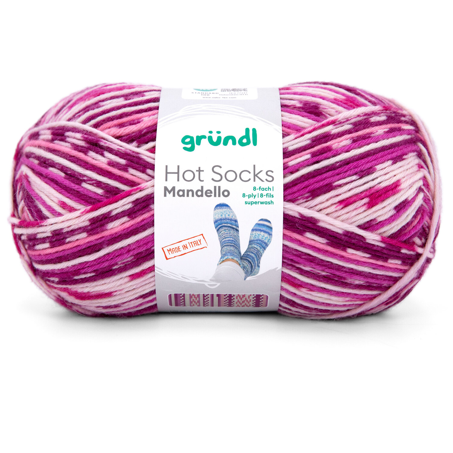 gründl Sockenwolle Hot Socks Mandello, 8-fach