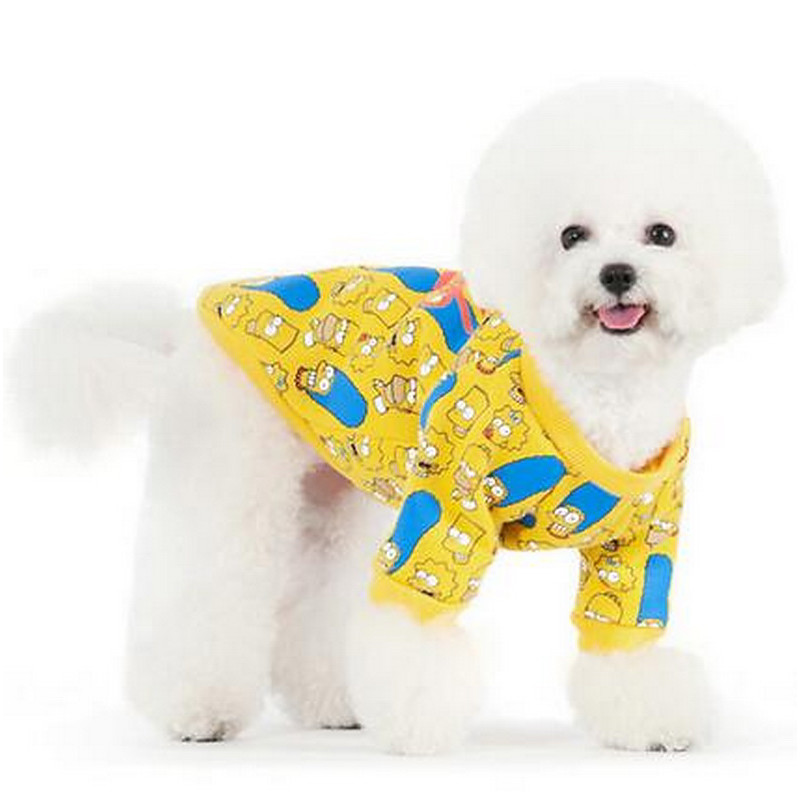 Dog Shirt / T-Shirt Christmas Puppy Clothes Abstract Patchwork Contemporary Freestyle Casual / Daily Fashion Winter Dog Clothes Puppy Clothes Dog Outfits Yellow Costume for Girl and Boy Dog Down