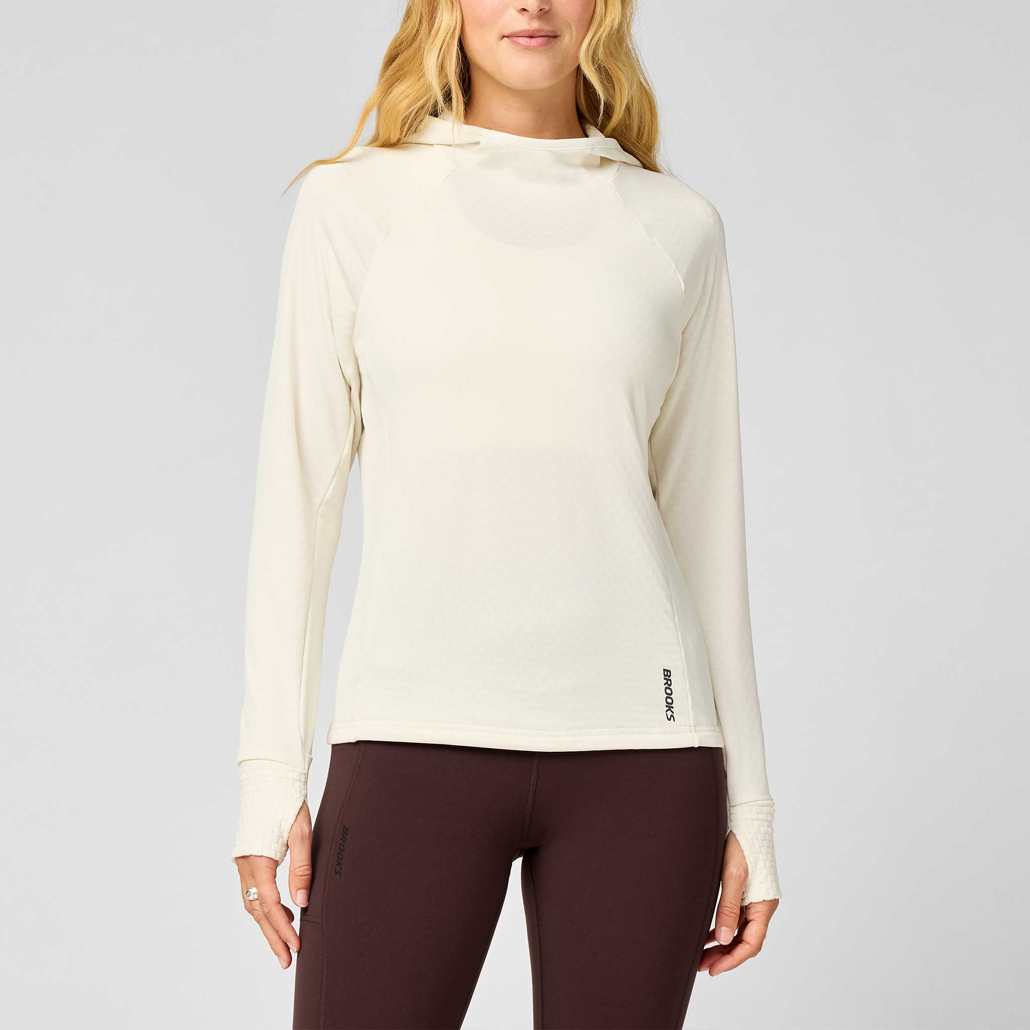 Brooks Momentum Thermal Hoodie Women's Running Apparel Bone