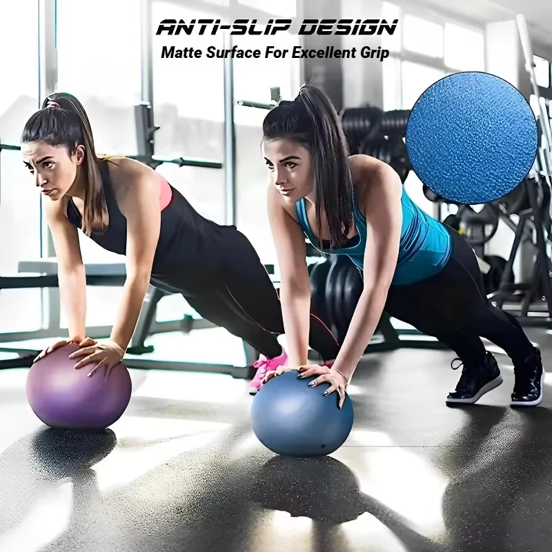 Ballon de yoga de 25 cm, ballon d'exercice Pilates, ballon de sport pour l'entraînement en salle de sport, anti-éclatement et antidérapant, ballon d'équilibre pour la maison et la salle de sport