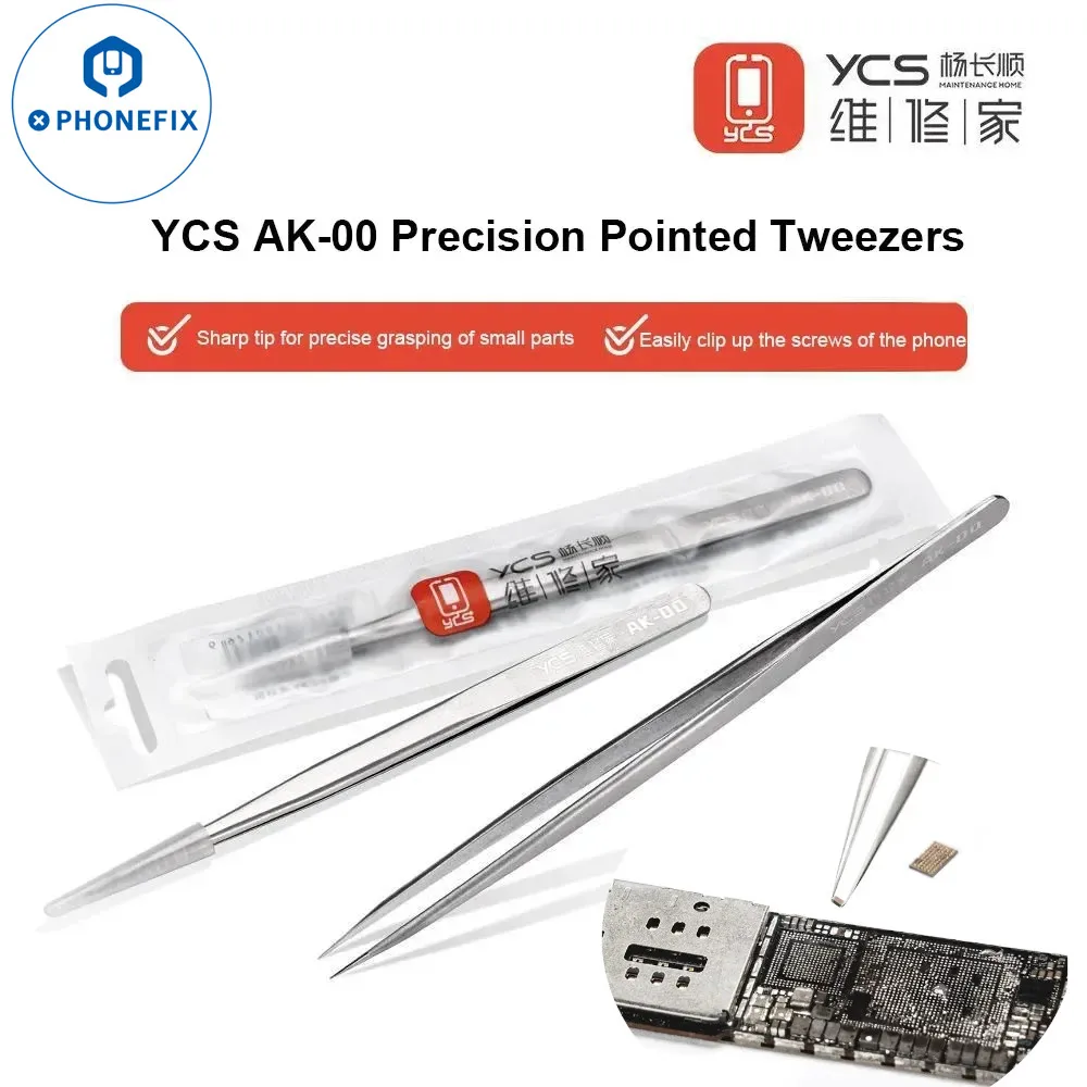 YCS AK-00 pince à épiler de précision pince à épiler Ultra-pointes polie à la main outil mécanique pour l