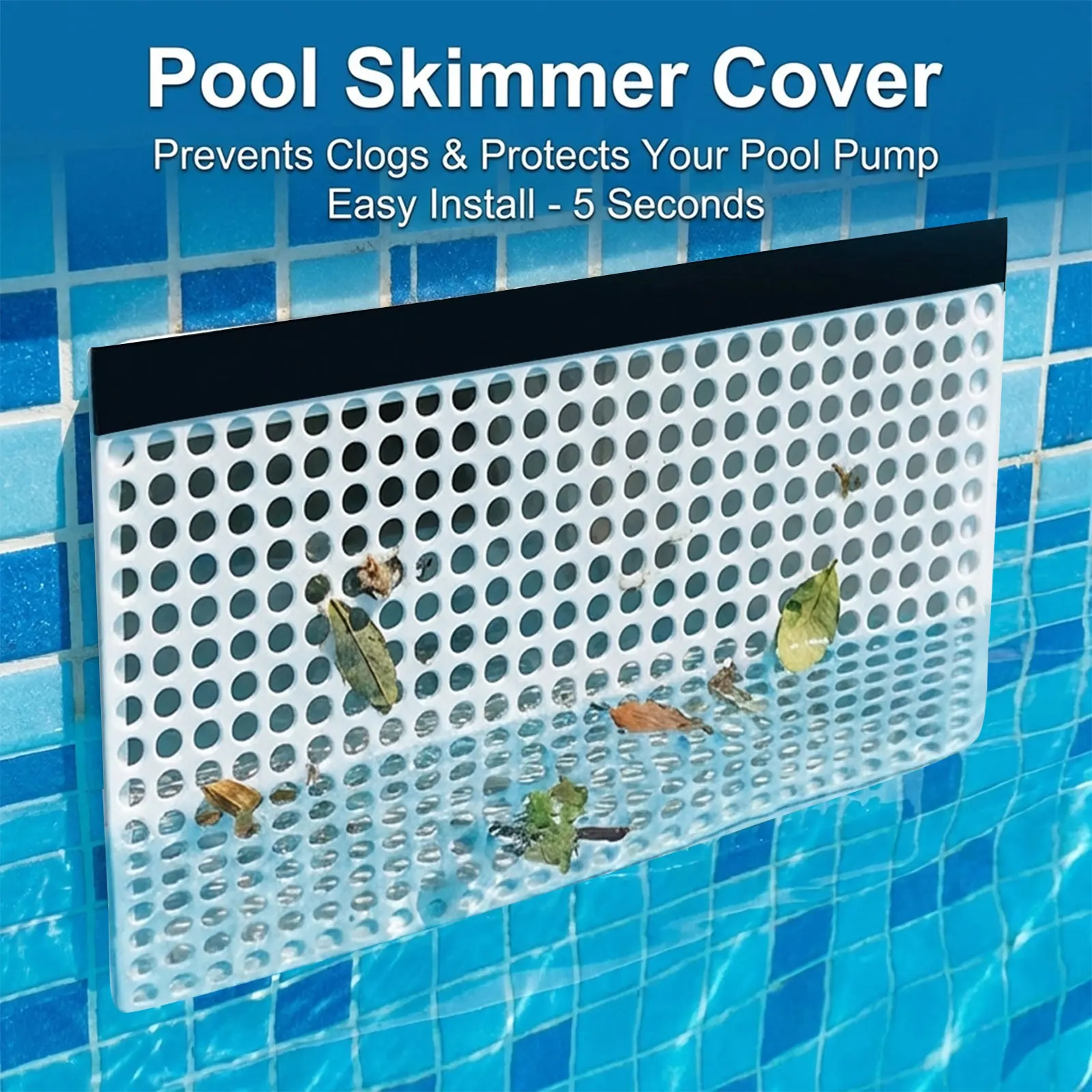 Couverture de protection magnétique pour skimmer de piscine, Housse de skimmer de piscine, Attrape-débris antirouille pour skimmer de piscine, Protection pour skimmer de piscine