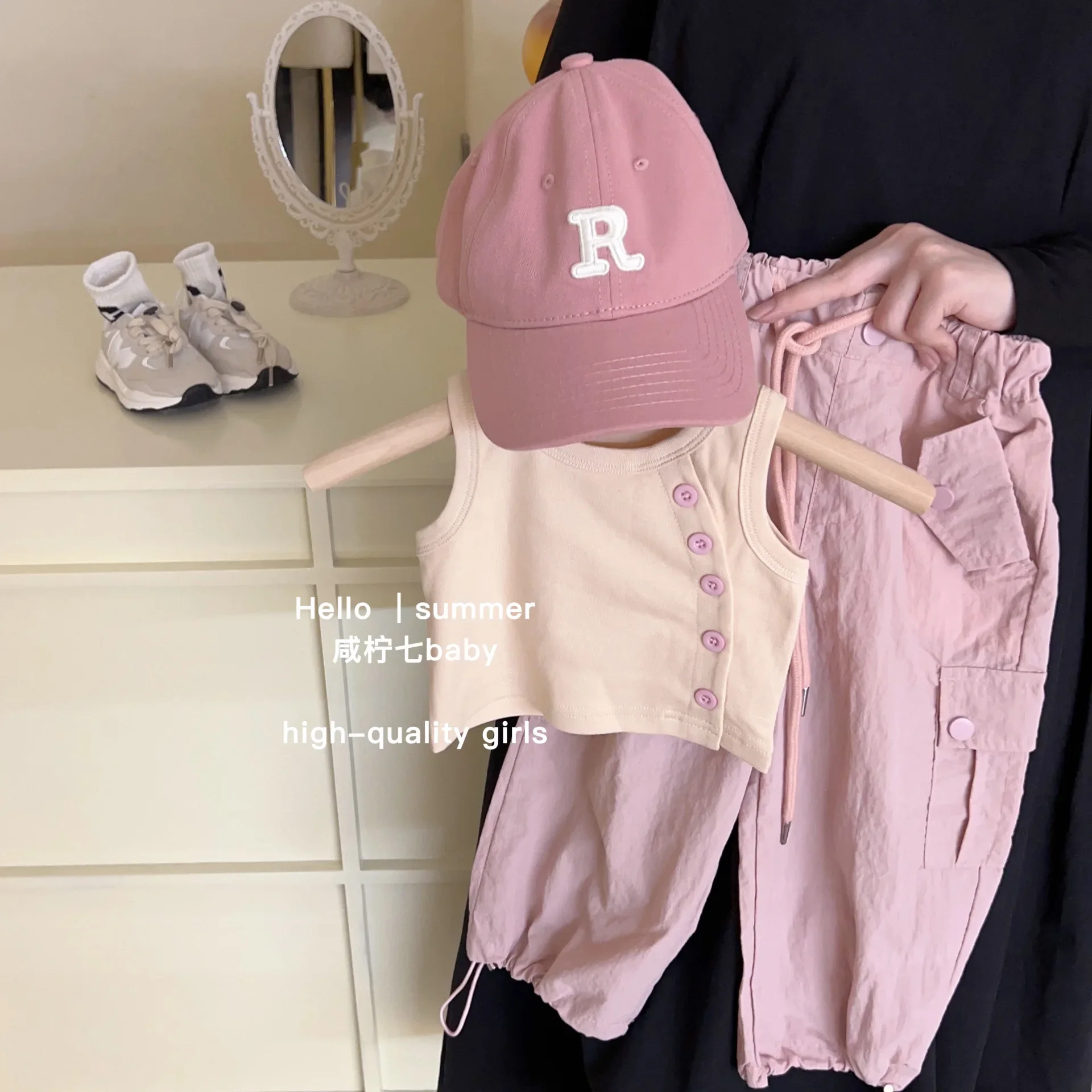 Ensembles de vêtements pour enfants T-shirt sans manches + ensemble 2 pièces vêtements pour enfants ensemble de vêtements pour filles 1 à 6 ans ensemble de tenue pour bébé fille