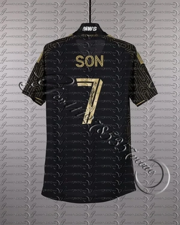 Maillot de football domicile LAFC 26/27 Homme Son Heung Min # 7 maillots de football respirants à manches courtes noir et or pour le sport et les activités familiales