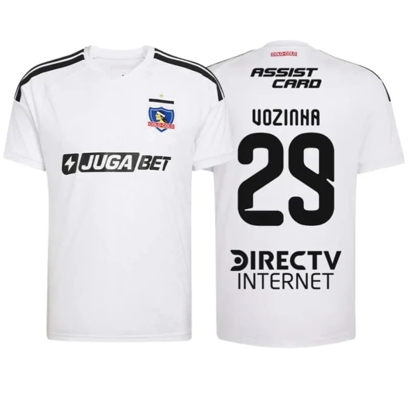 Maillot de gardien de but domicile/extérieur Colo-Colo 2026 (N°) 29 Vozinha) T-shirt d'entraînement de football à manches courtes à séchage rapide unisexe/assorti pour la famille