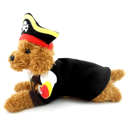 Chat Chien Déguisement Halloween Costume Vêtements pour chiots Crânes Cosplay Halloween Hiver Vêtements pour Chien Vêtements pour chiots Tenues De Chien Noir Costume pour fille et garçon chien Coton