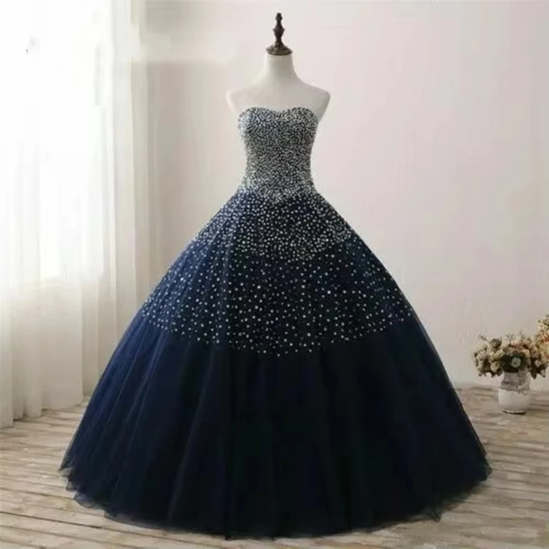 Customized Sweetheart Quinceanera Dresses Ball Gown Beading Sparkly Sweet 16 Dress For 15 Years Debutante Birthday Party Gowns