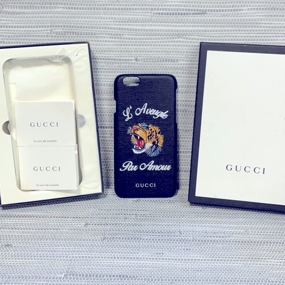 Gucci Cell Phones & Accessories | Gucci I-Phone Case For 6,7,8 With Box New | Color: Black | Size: I Phone 6,7,8