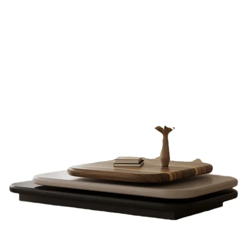 Drehbarer Couchtisch, luxuriös, modern, für kleine Wohnungen, minimalistisches Design, rechteckiger Couchtisch.
