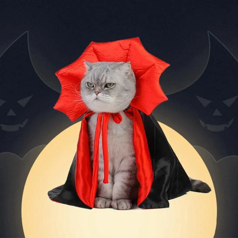 Halloween Haustier Kostüme niedlichen Cosplay Vampir Umhang für kleine Hund Katze Kätzchen Welpen Kleid Kawaii Haustier Kleidung Katze Accessoires