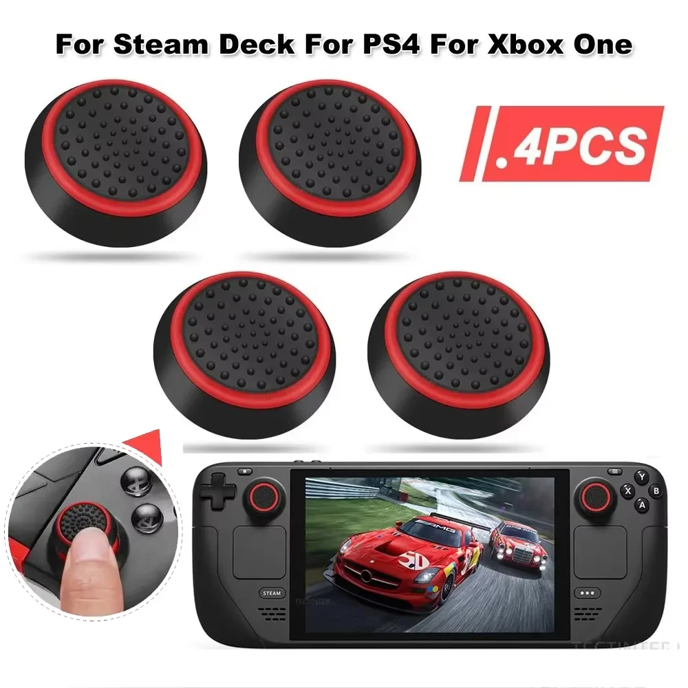 4pcs Silicone Analog ThumbStick Cover For PS5/PS4/PS3/Switch 2 Grip Cap For Xbox One/Xbox Series X S/Xbox 360 Controller