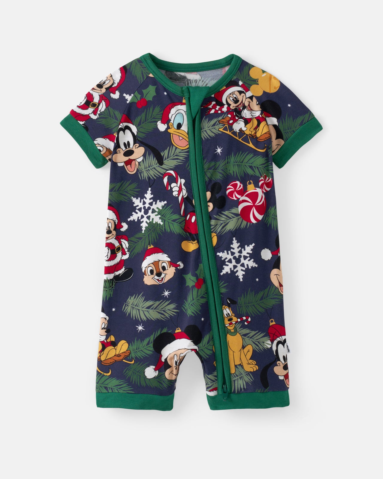 Disney Mickey & Friends Deck The Halls Shorty Zippy - 6-12 months