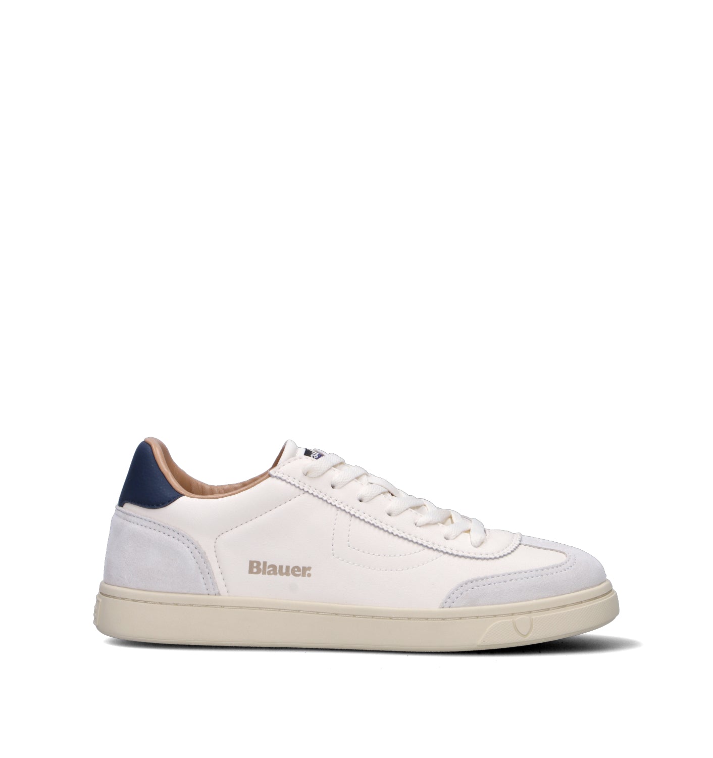 BLAUER Sneaker uomo bianca in pelle