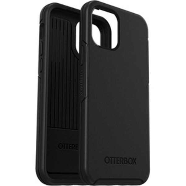OtterBox iPhone 12 and iPhone 12 Pro Symmetry Series Antimicrobial Case - For Apple iPhone 12, iPhone 12 Pro Smartphone - Black - Bacterial Resistant, Bump Resistant, Drop Resistant