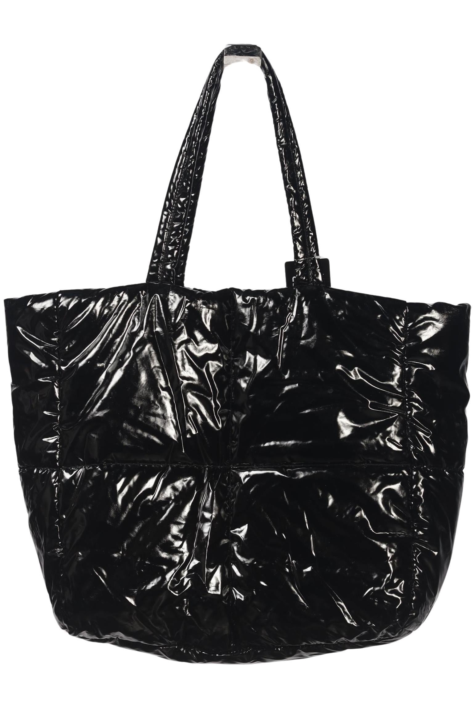 H&M Damen Handtasche gross, Gr. , Schwarz, Synthetik