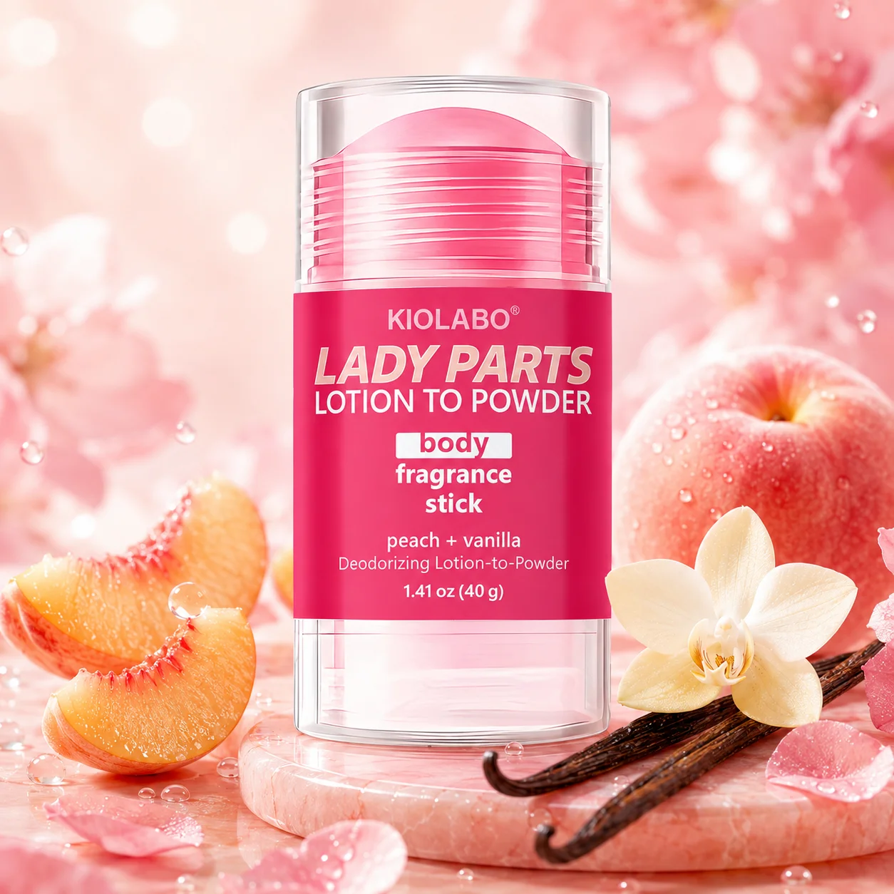Stick déodorant pour soins personnels avec un parfum longue durée, formule hypoallergénique, soin du corps, hydratant et nourrissant.