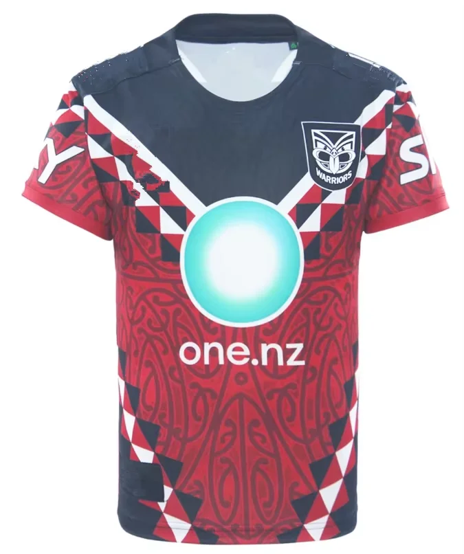 2026-27 Nouveau Maillot de Rugby Respirant pour Hommes et Enfants des Warriors de Nouvelle-Zélande, pour Match à Domicile et Extérieur, Séchage Rapide, Toutes Tailles