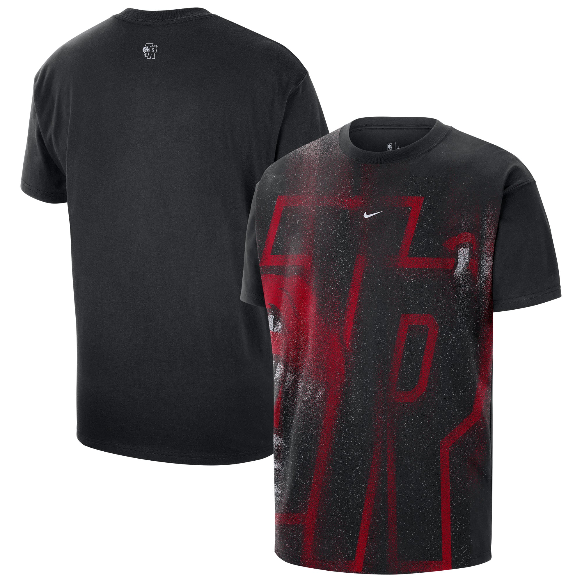 Nike Herren-T-Shirt, schwarz, Toronto Raptors 2026, Standard Issue Practice Icon