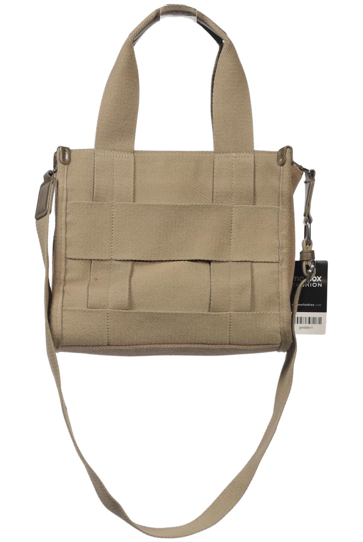 Zara Damen Handtasche gross, Gr. , Beige, Baumwolle / Kunstleder
